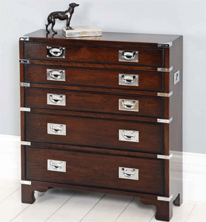 REH Kennedy Military Chest Of Drawers Chrome 4145